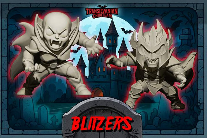 Transilvania Chibi Vampire – Fantasy Football Miniature game Team - Big Head Chibi