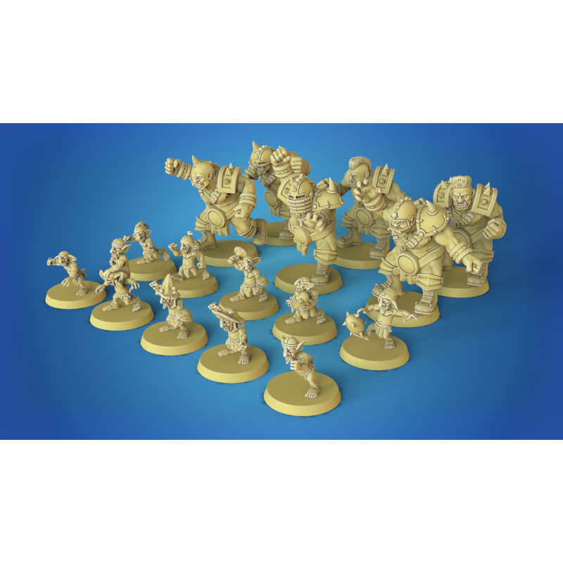 Ogre Team for Fantasy Football Miniature Tabletop Game Calaveerd3D