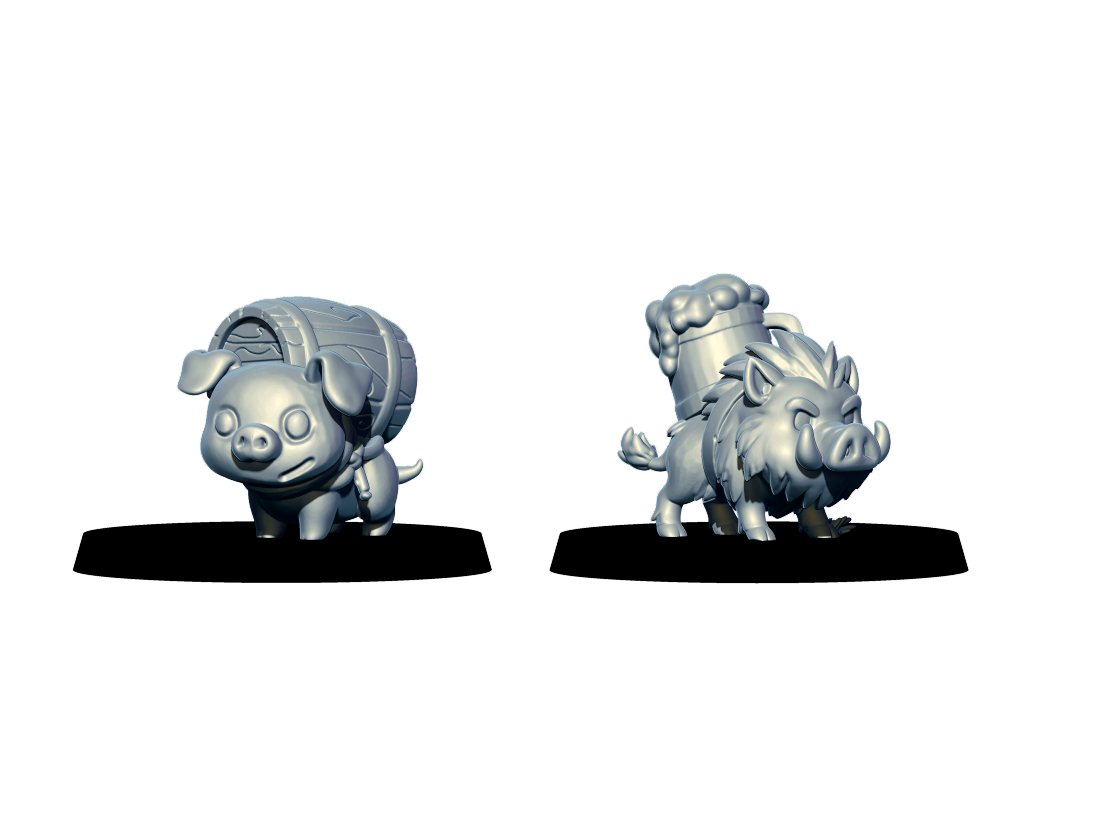 Northmen Chibis – 18 Miniatures High Quality Resin Blood Fantasy Football Bowl Team – Big Head Chibis