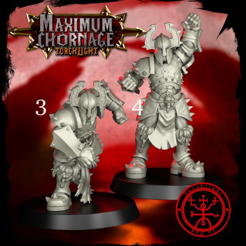 Maximum Chornage Khorne Team - 15 High-Quality 3D Print Miniatures | Blood Fantasy Football Bowl | Torchlight Models