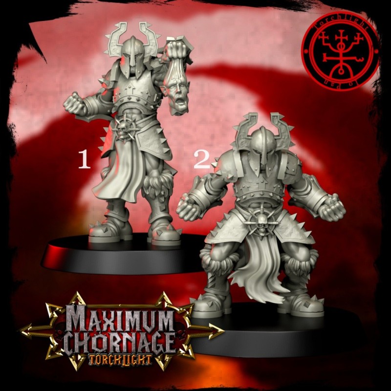 Maximum Chornage Khorne Team - 15 High-Quality 3D Print Miniatures | Blood Fantasy Football Bowl | Torchlight Models