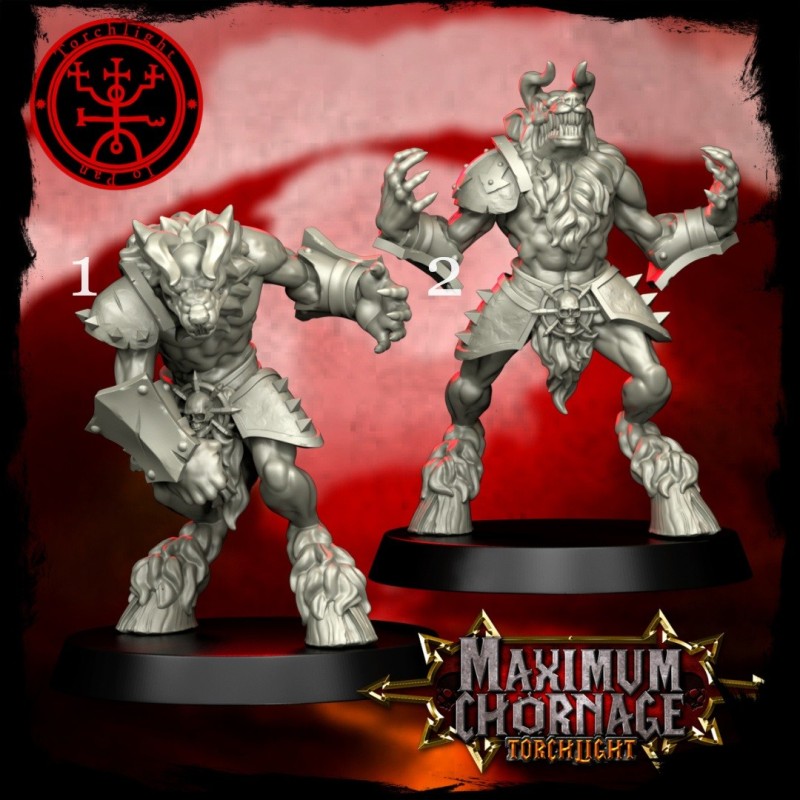 Maximum Chornage Khorne Team - 15 High-Quality 3D Print Miniatures | Blood Fantasy Football Bowl | Torchlight Models
