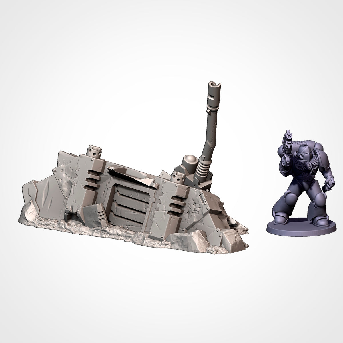 Crushed Vehicles Tank Ruins - Perfect Warhammer 40k Age of Sigmar Terrain Tabletop Mordheim Scenery Wargame Txarli Factory
