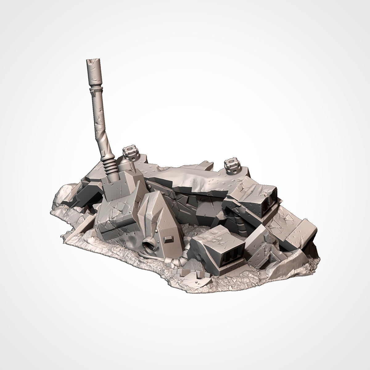 Crushed Vehicles Tank Ruins - Perfect Warhammer 40k Age of Sigmar Terrain Tabletop Mordheim Scenery Wargame Txarli Factory