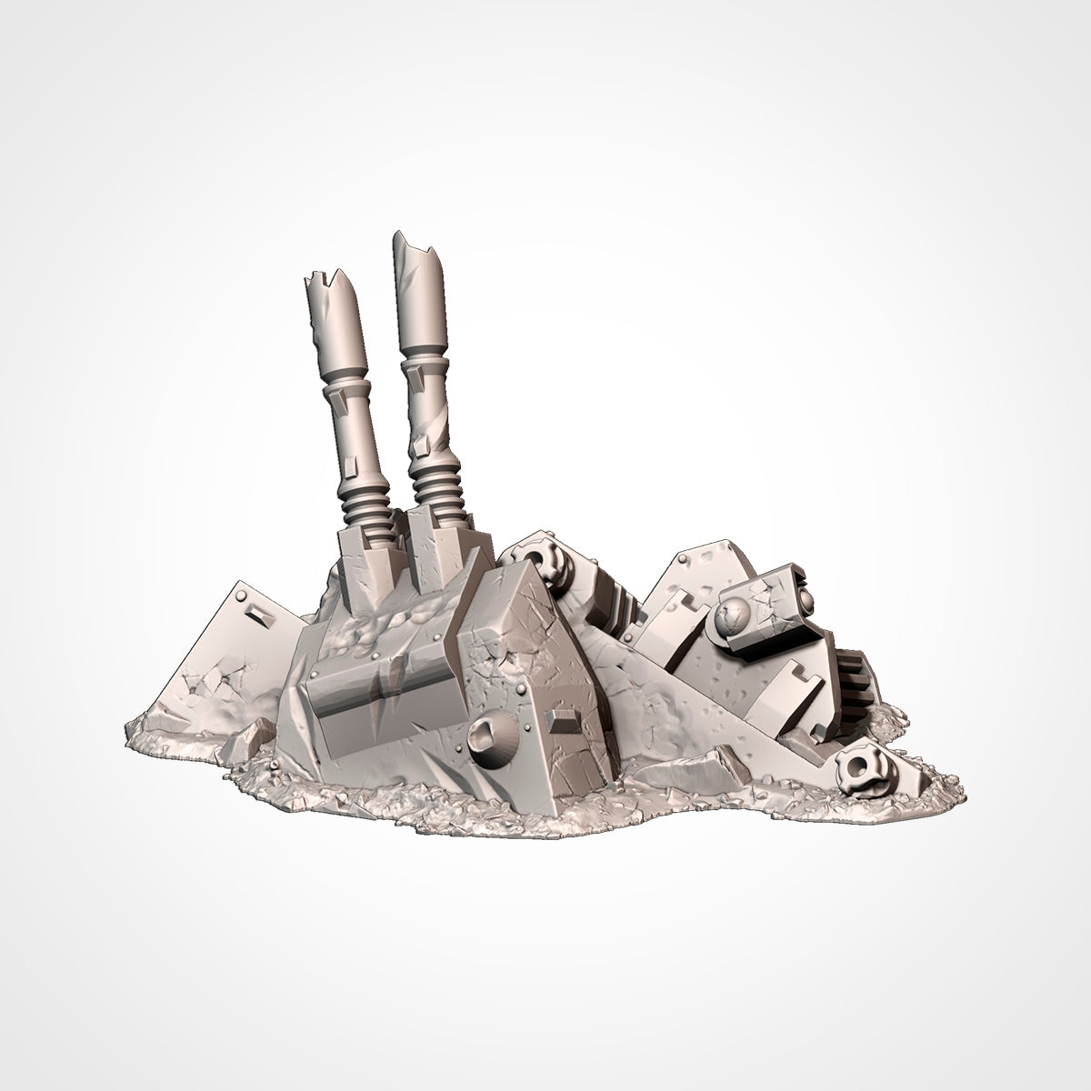 Crushed Vehicles Tank Ruins - Perfect Warhammer 40k Age of Sigmar Terrain Tabletop Mordheim Scenery Wargame Txarli Factory