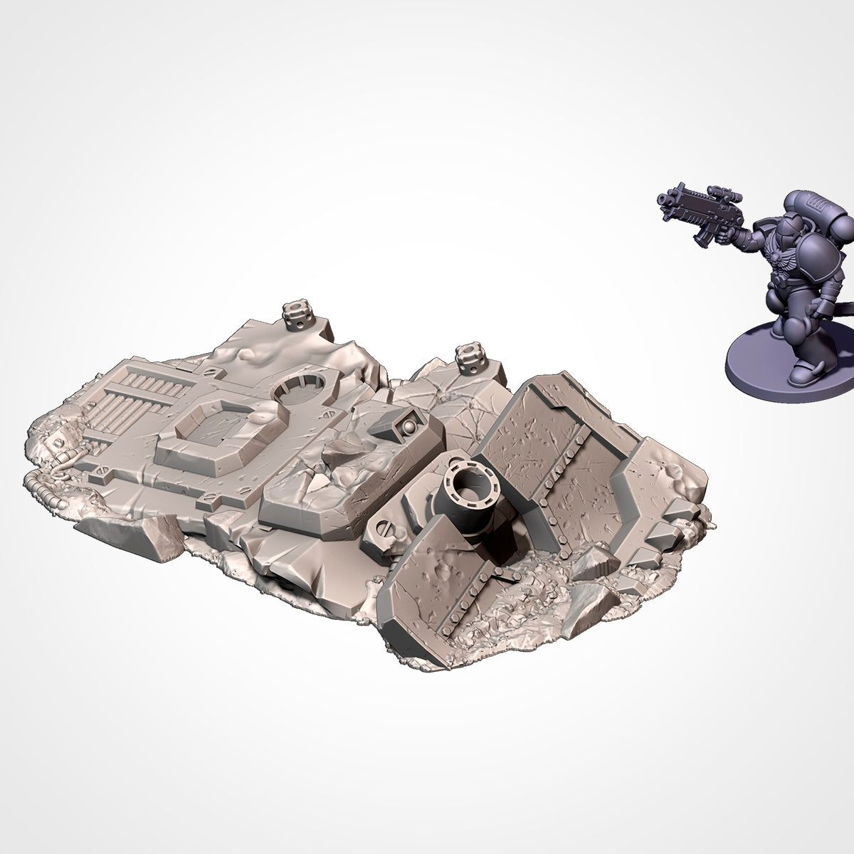 Crushed Vehicles Tank Ruins - Perfect Warhammer 40k Age of Sigmar Terrain Tabletop Mordheim Scenery Wargame Txarli Factory