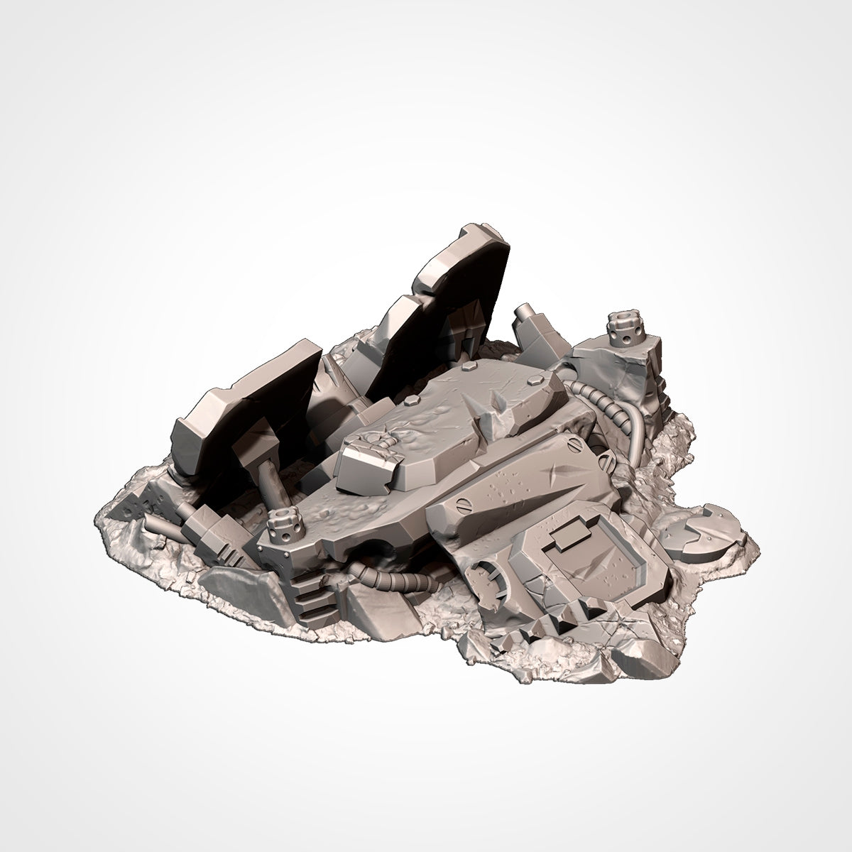 Crushed Vehicles Tank Ruins - Perfect Warhammer 40k Age of Sigmar Terrain Tabletop Mordheim Scenery Wargame Txarli Factory