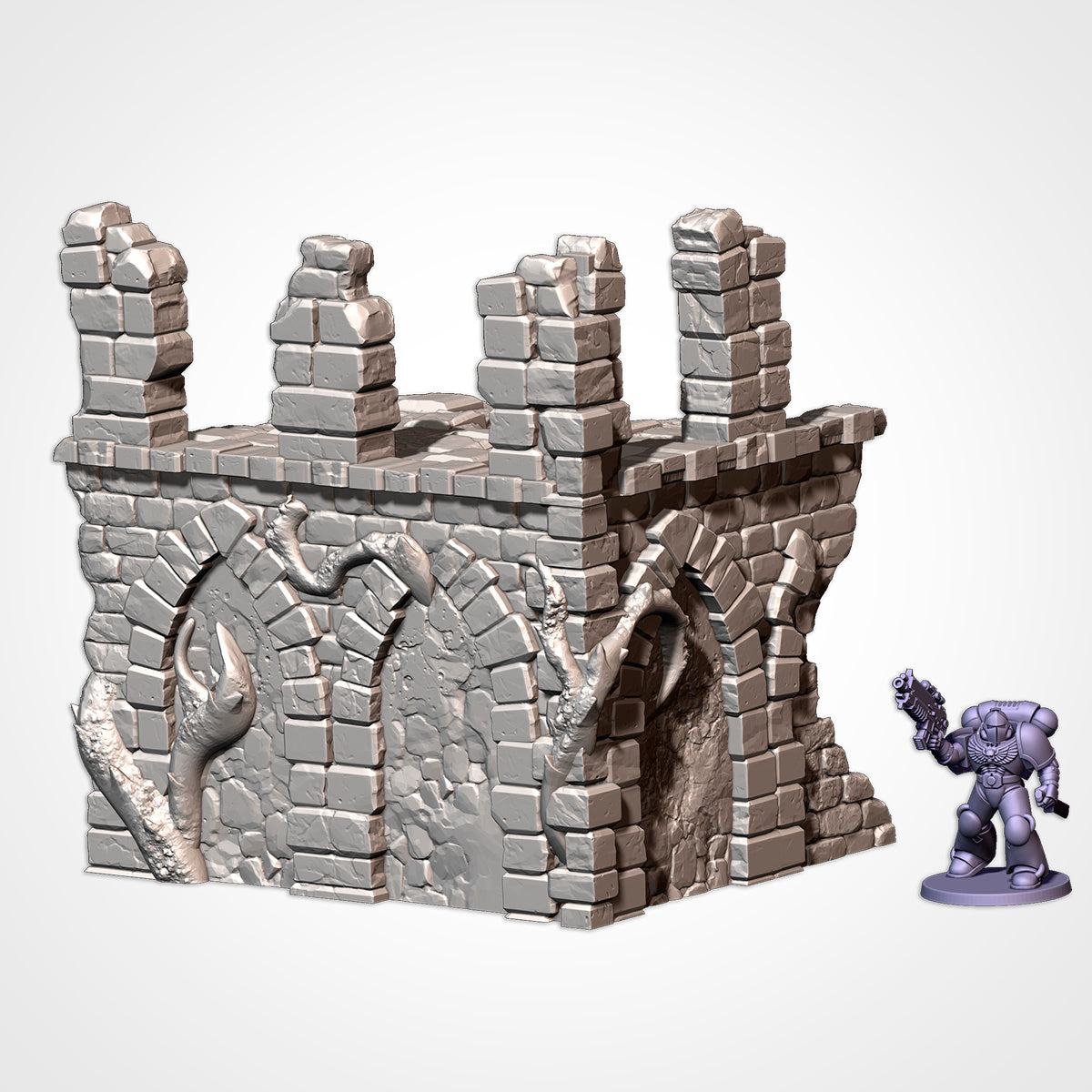 Castle Ruins Terrain – Epic Fantasy Scenery for Warhammer, D&D, and Tabletop Wargames Txarli Factory