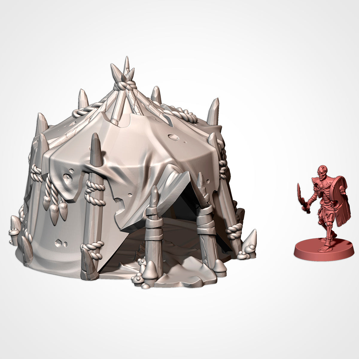 Orc Village Terrain – Savage Stronghold for Warhammer, D&D, and Fantasy Tabletop Wargames Txarli Factory