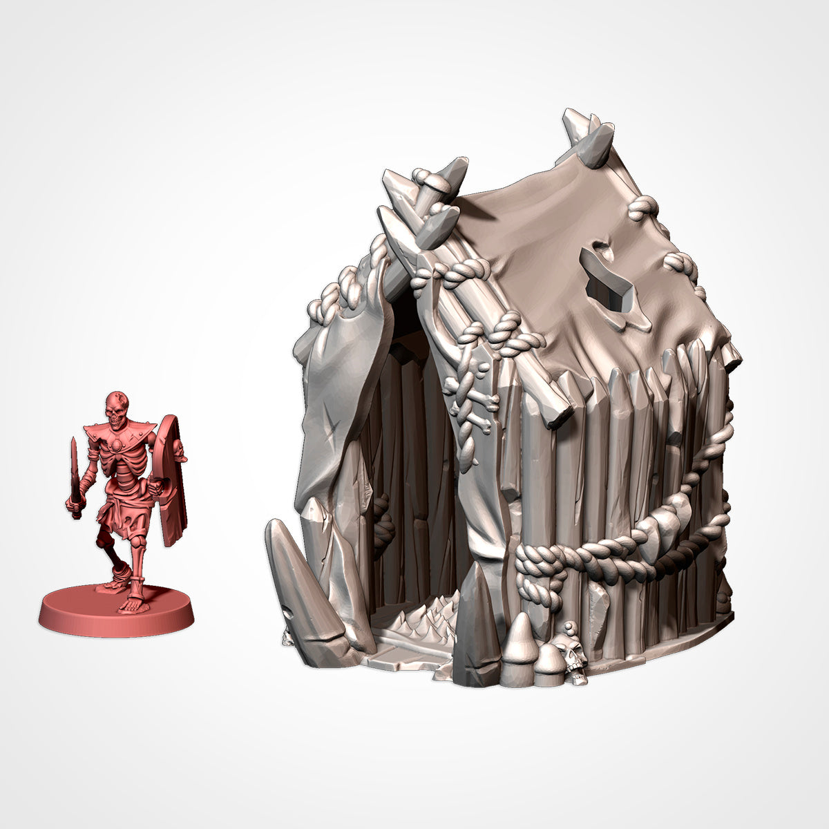 Orc Village Terrain – Savage Stronghold for Warhammer, D&D, and Fantasy Tabletop Wargames Txarli Factory