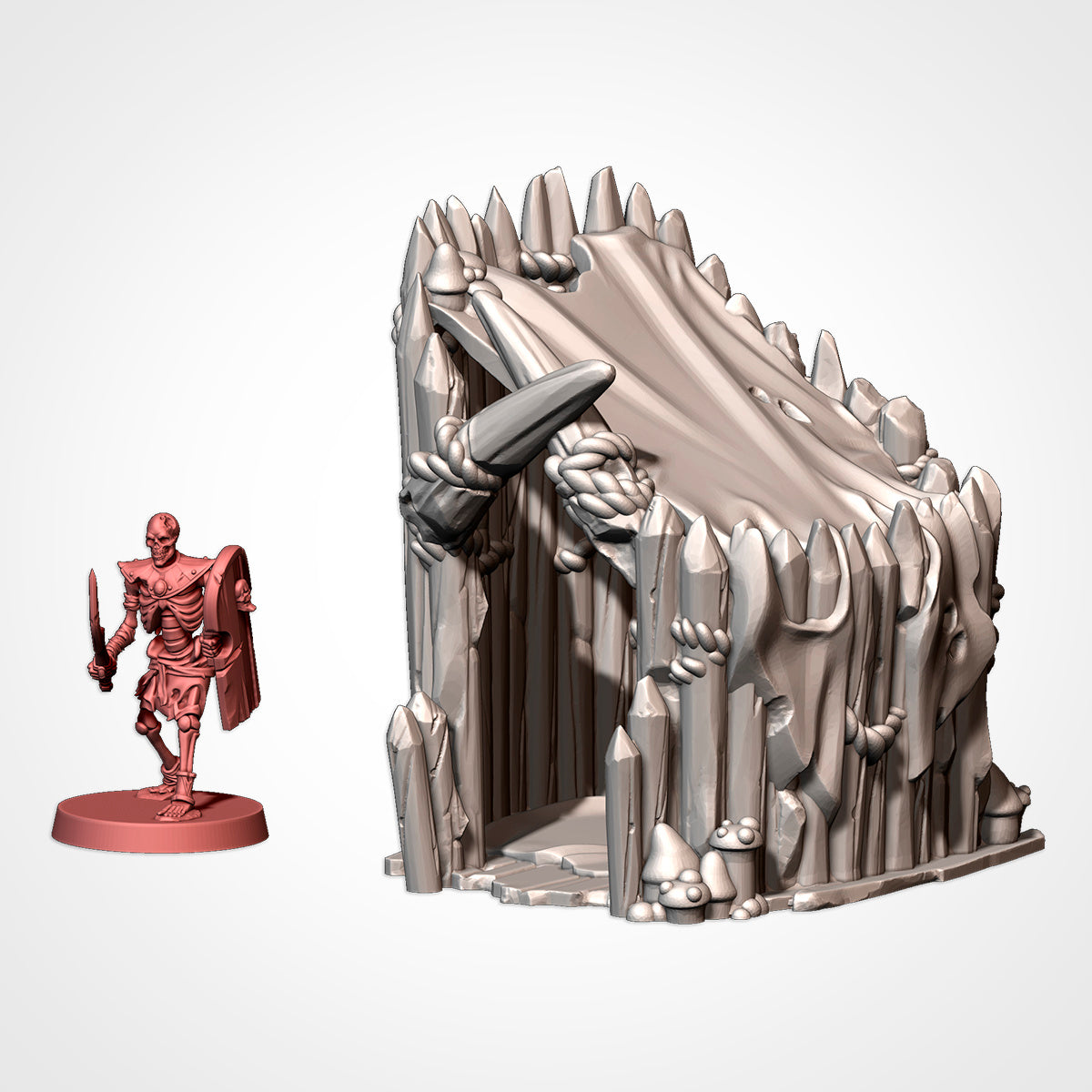 Orc Village Terrain – Savage Stronghold for Warhammer, D&D, and Fantasy Tabletop Wargames Txarli Factory
