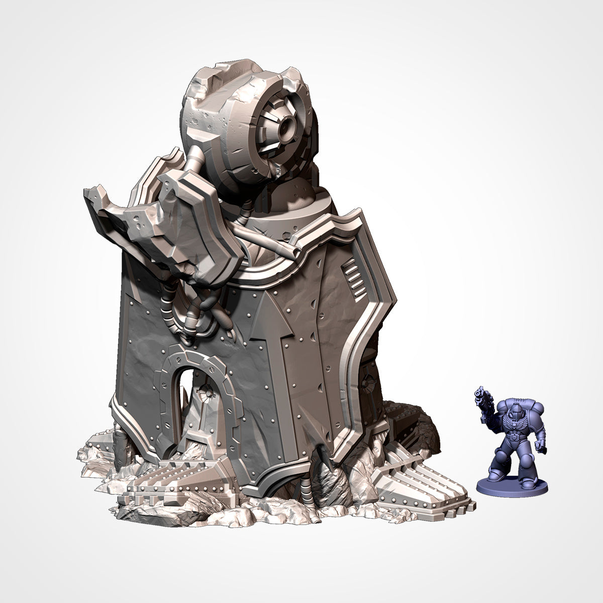 Crushed Titan Ruins – Epic War Machine Wreckage Terrain for Warhammer 40K & Sci-Fi Wargames Txarli Factory