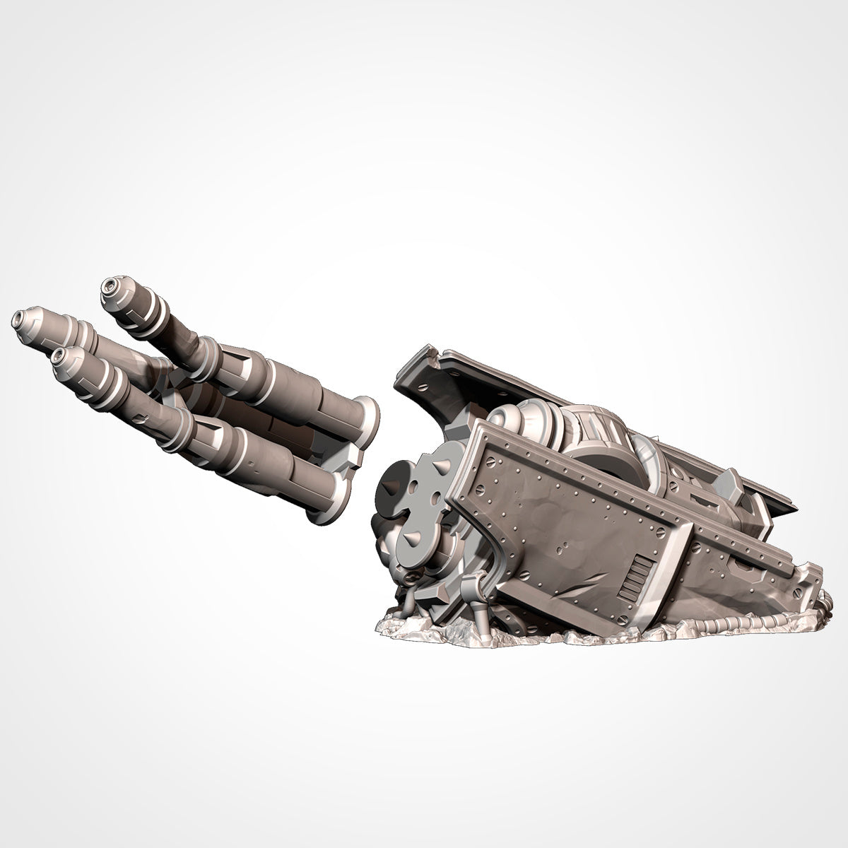 Crushed Titan Ruins – Epic War Machine Wreckage Terrain for Warhammer 40K & Sci-Fi Wargames Txarli Factory
