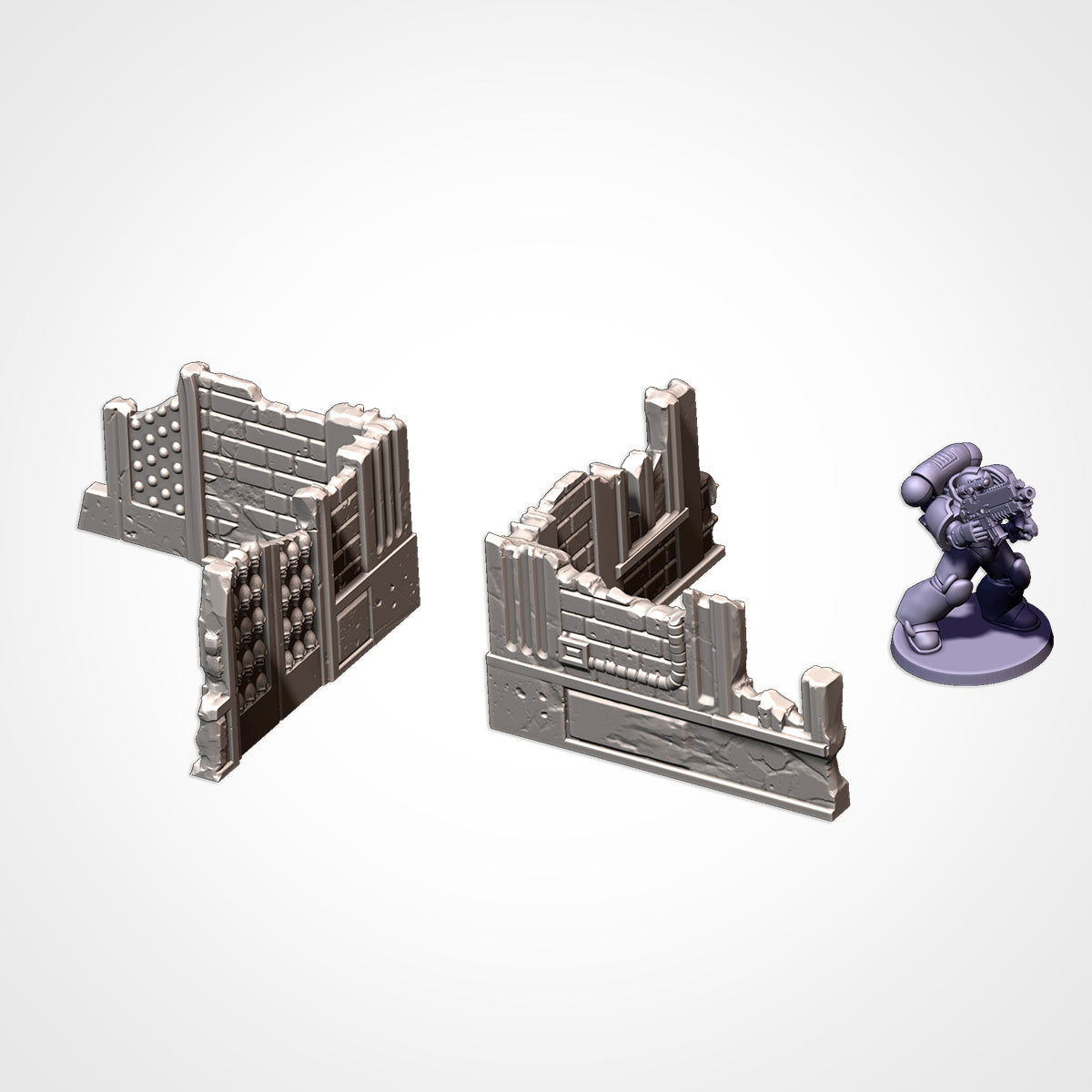 UKTC-Compatible Ruins – Tournament-Ready Terrain for Grimdark Sci-Fi Wargames like Warhammer 40K Txarli Factory