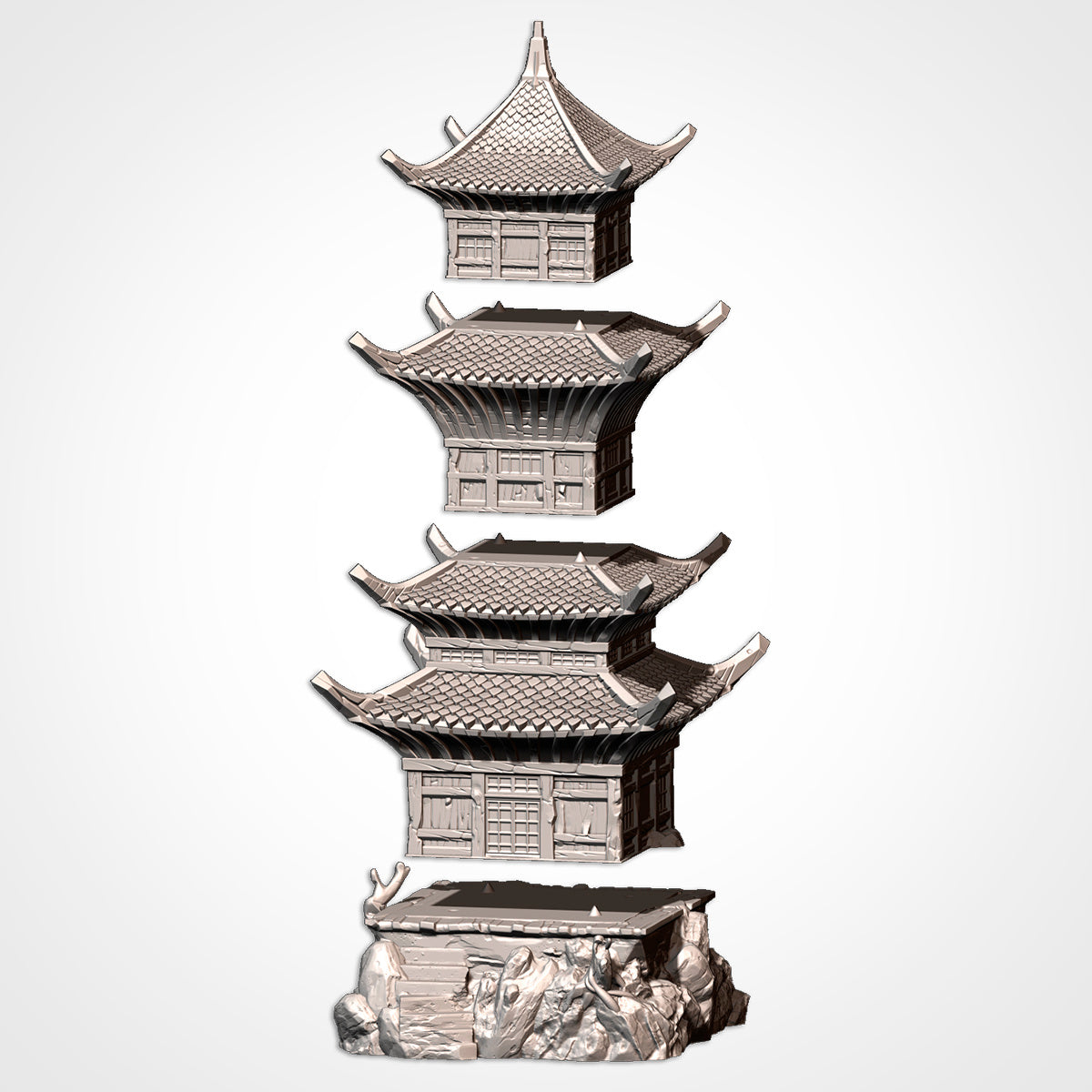 Oriental Building Terrain – Fantasy RPG Scenery for Dungeons & Dragons, Warhammer Tabletop Games Txarli Factory
