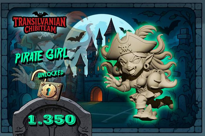 Transilvania Chibi Vampire – Fantasy Football Miniature game Team - Big Head Chibi