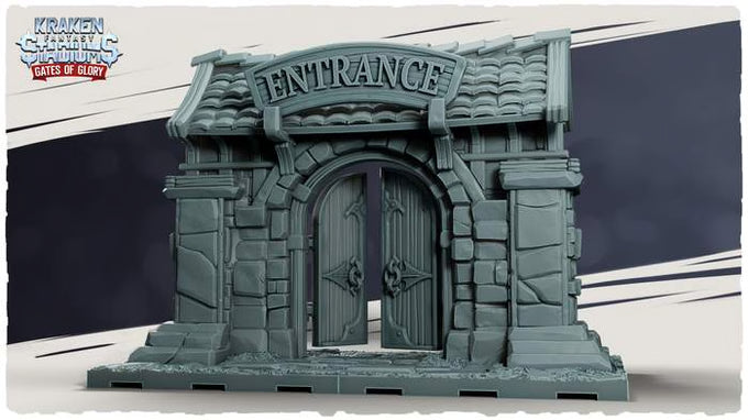 Kraken Stadium Gates of Glory Entrance for Fantasy Football Tabletop Miniature Game - Kraken 3D Studios