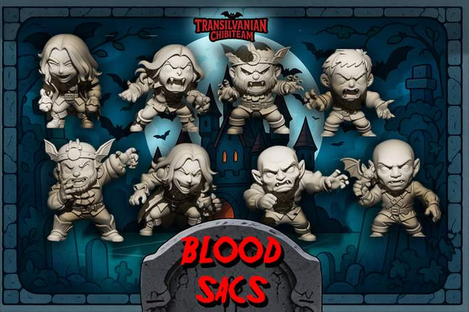 Transilvania Chibi Vampire – Fantasy Football Miniature game Team - Big Head Chibi