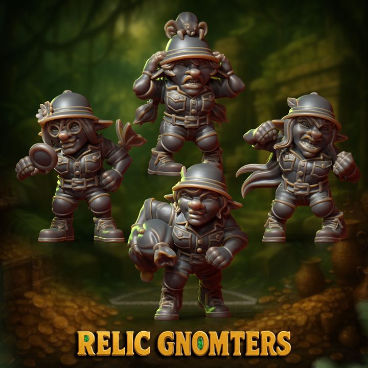Relic Gnomters – Gnome – 21 High Quality Miniatures for Fantasy Football Game – Punga Miniatures