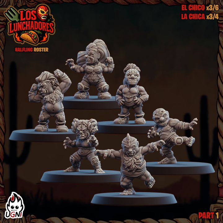Los Lunchadores (Gnome Version) – Gnome – High Quality Miniatures for Fantasy Football Game – UGNI Miniatures