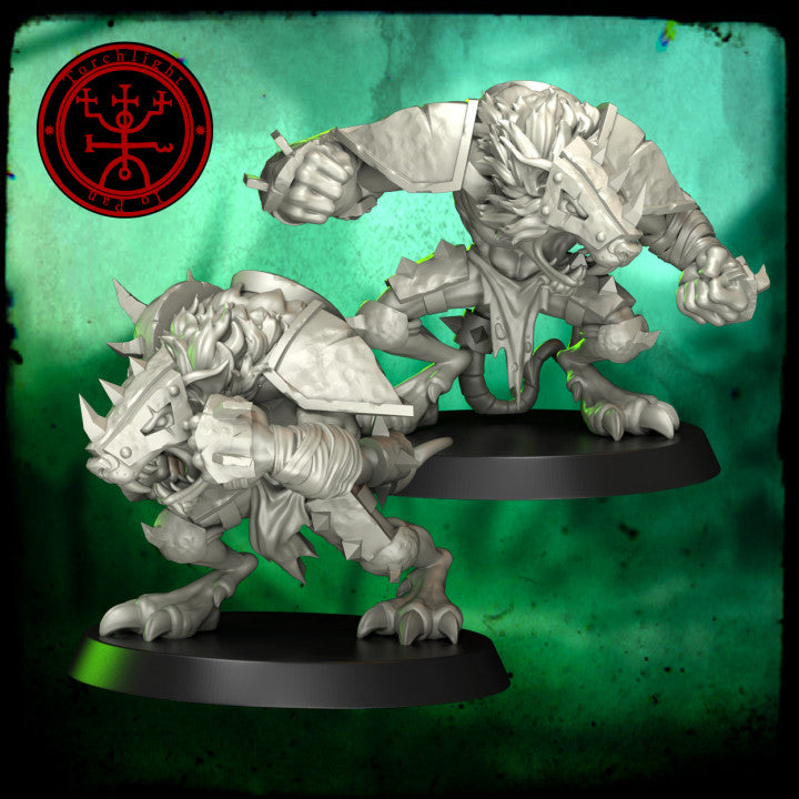 SEVEN SEWER SINKS Skaven Team - High-Quality 3D Print Miniatures | Blood Fantasy Football Bowl | Torchlight Models