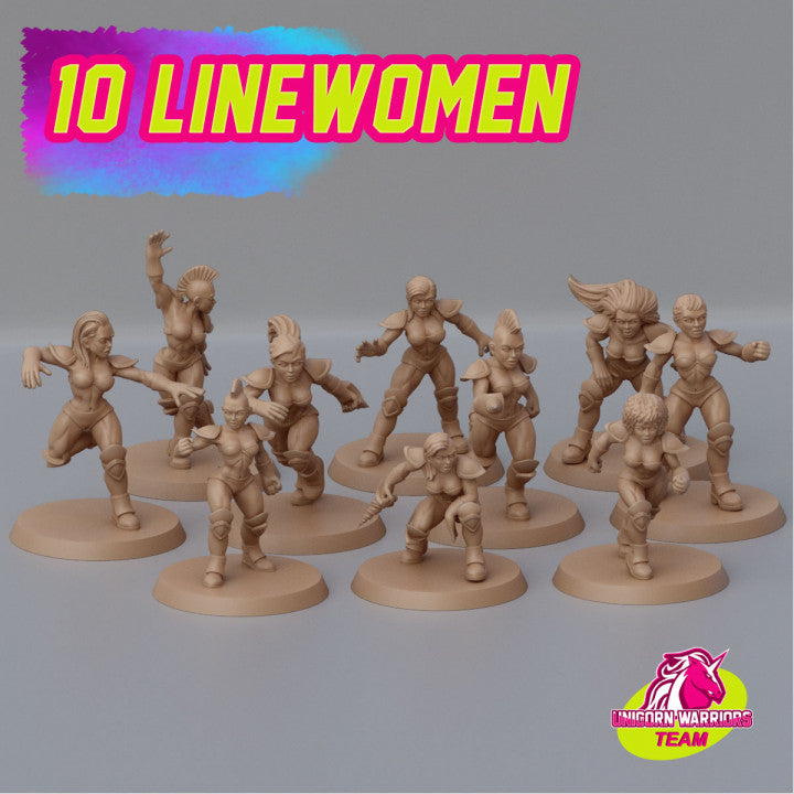 Unicorn Team Amazons Miniatures for Fantasy Football Tabletop Games Cosmondo