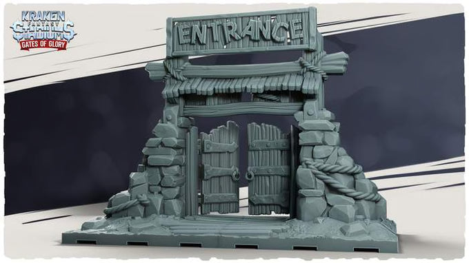 Kraken Stadium Gates of Glory Entrance for Fantasy Football Tabletop Miniature Game - Kraken 3D Studios