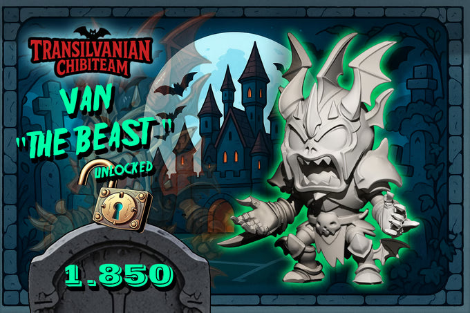 Transilvania Chibi Vampire – Fantasy Football Miniature game Team - Big Head Chibi
