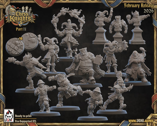 Chess Knights - Bretons team for Fantasy Football Tabletop Game Ugni miniatures - TheMajorLab