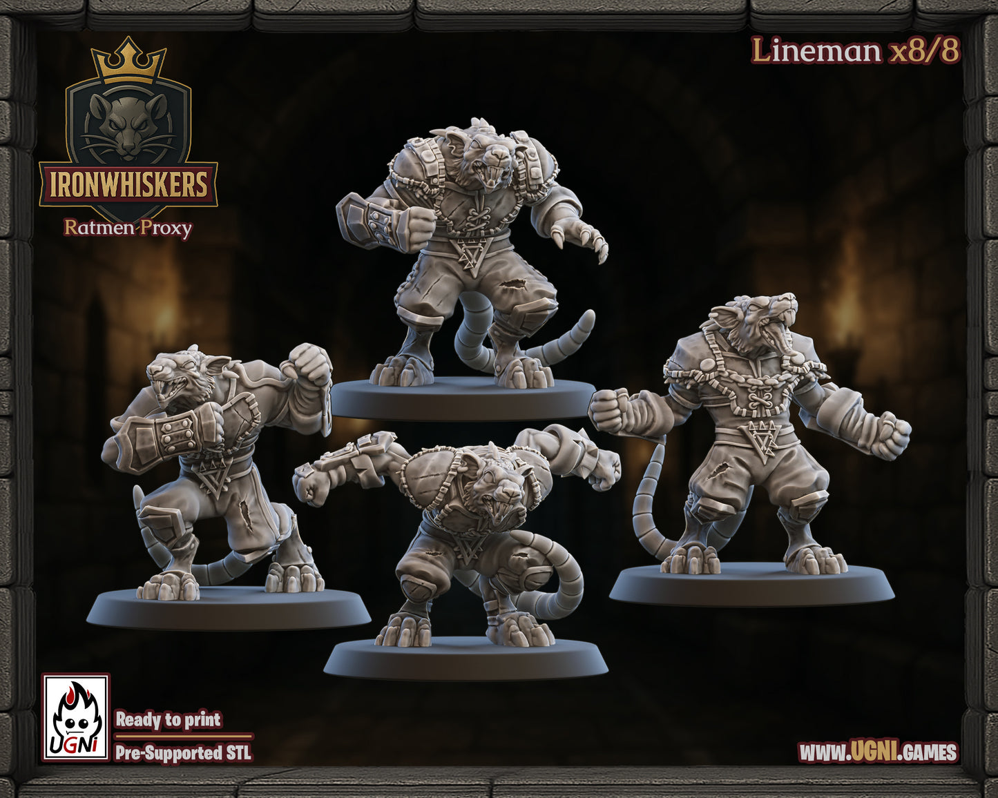 IronWhisker – Skaven – High Quality Miniatures for Fantasy Football Game – Ugni Miniatures