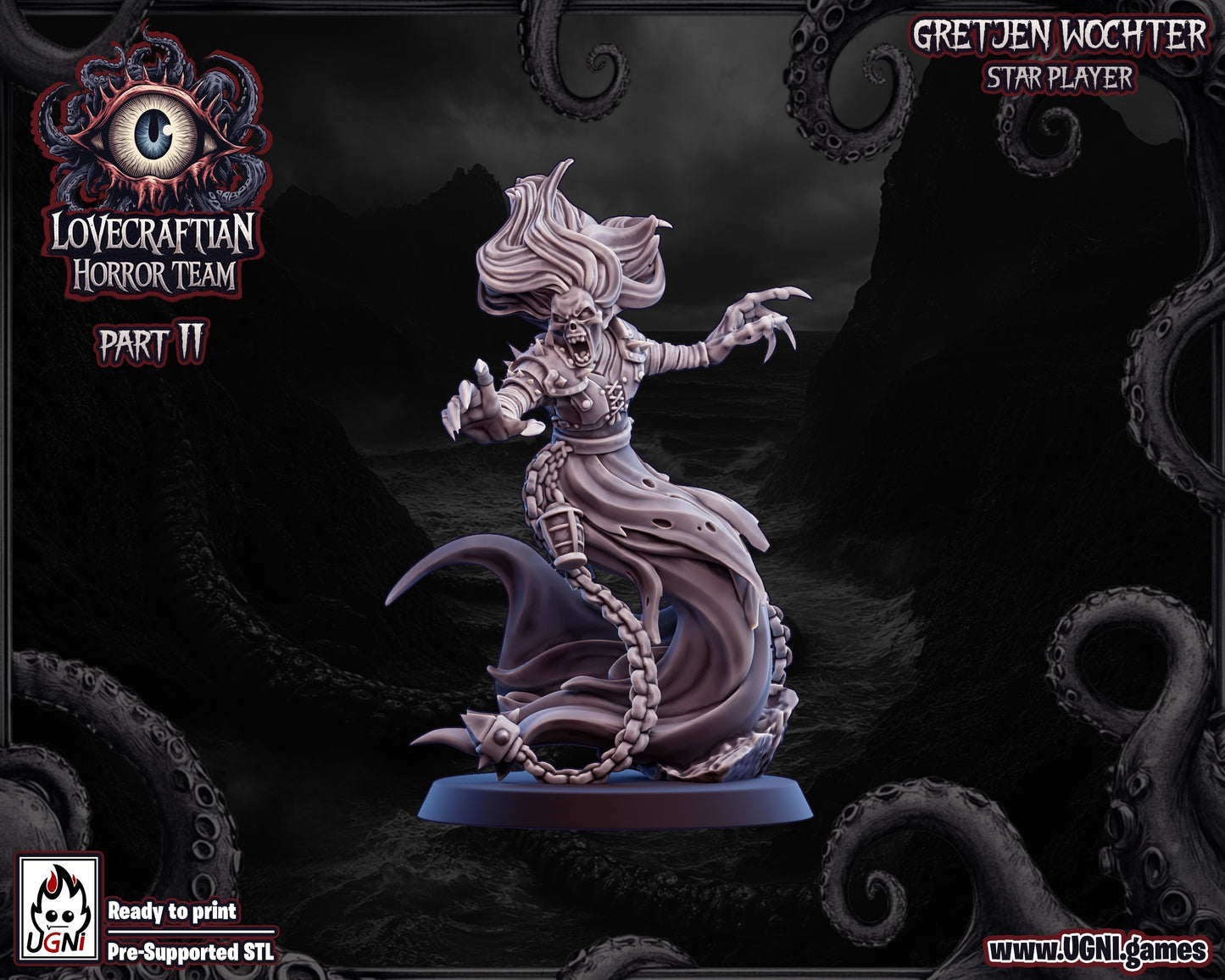Necromantic Lovecraftian Horror Blood Undead Fantasy Football Team UGNI Miniatures - TheMajorLab