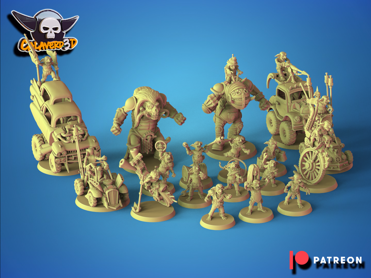 Small Max Goblin Team - 17 High-Quality 3D Print Miniatures| Blood Fantasy Football Bowl | Calaverd3D