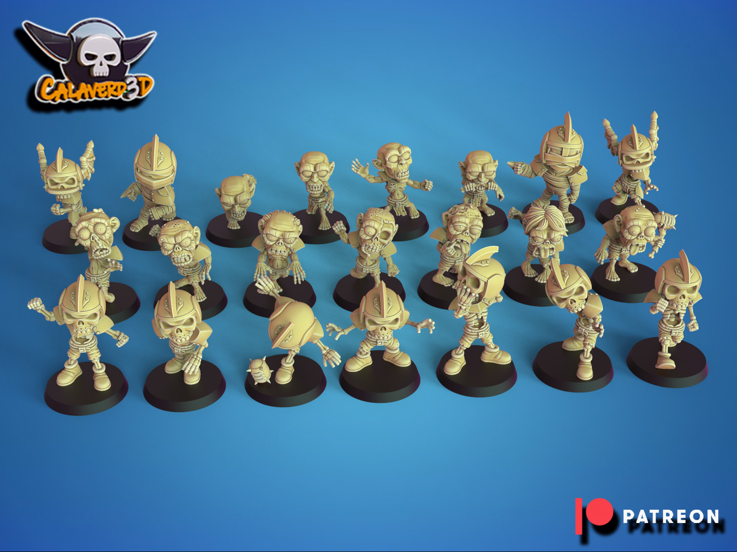 Undead Team – 22 Miniatures High Quality Resin Blood Fantasy Football Bowl Team – Calaverd3D