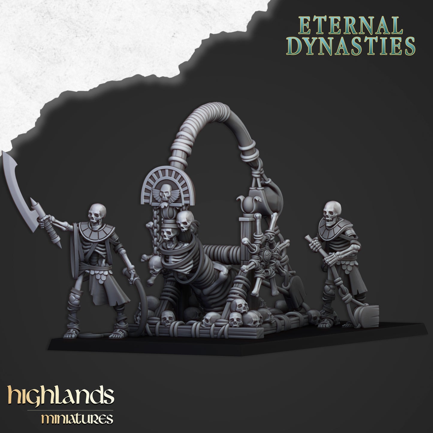 Ancient Arise – Tomb Kings Army by Highlands Miniatures | Resin Undead Infantry, Colossi & War Machines for Fantasy Wargames