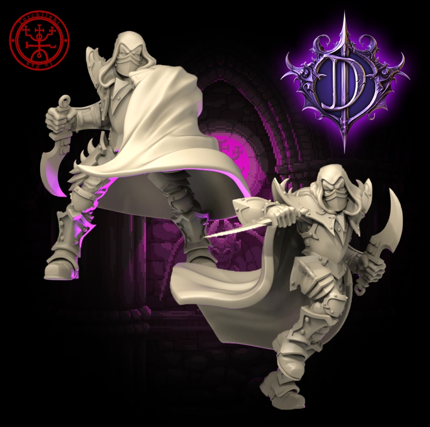 The Dark Daggers Dark Elves Team for Fantasy Football Miniature Tabletop Game Torchlight Models