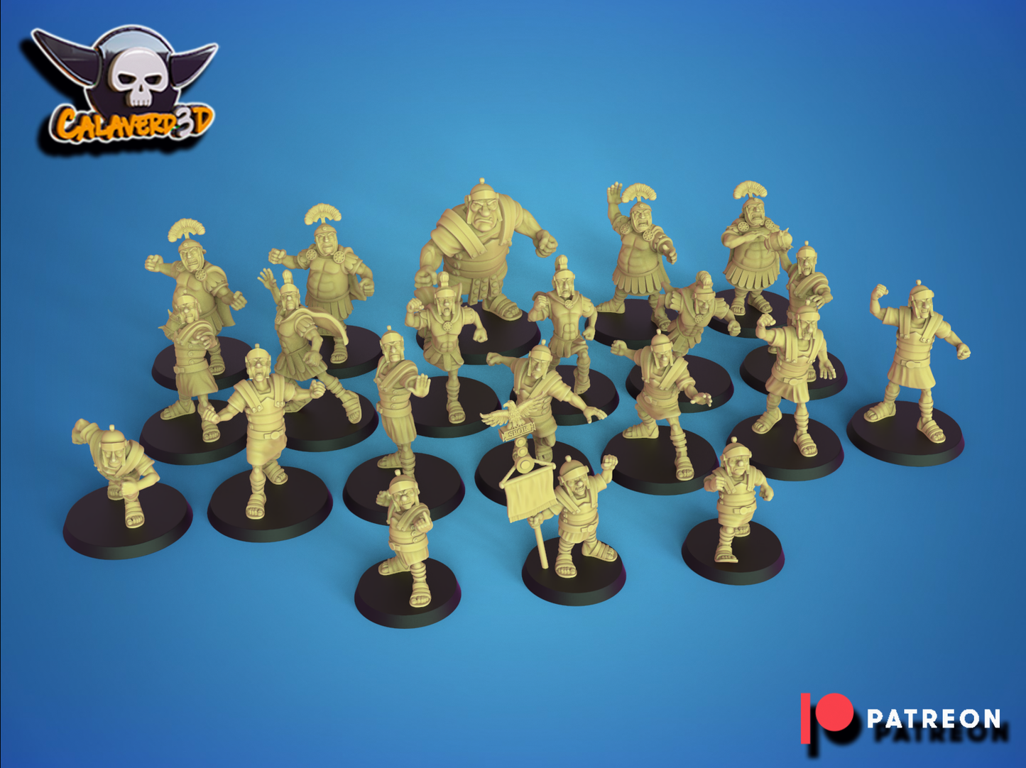 Roman Empire – Human –21 High Quality Miniatures for Fantasy Football Game – Calaverd3D