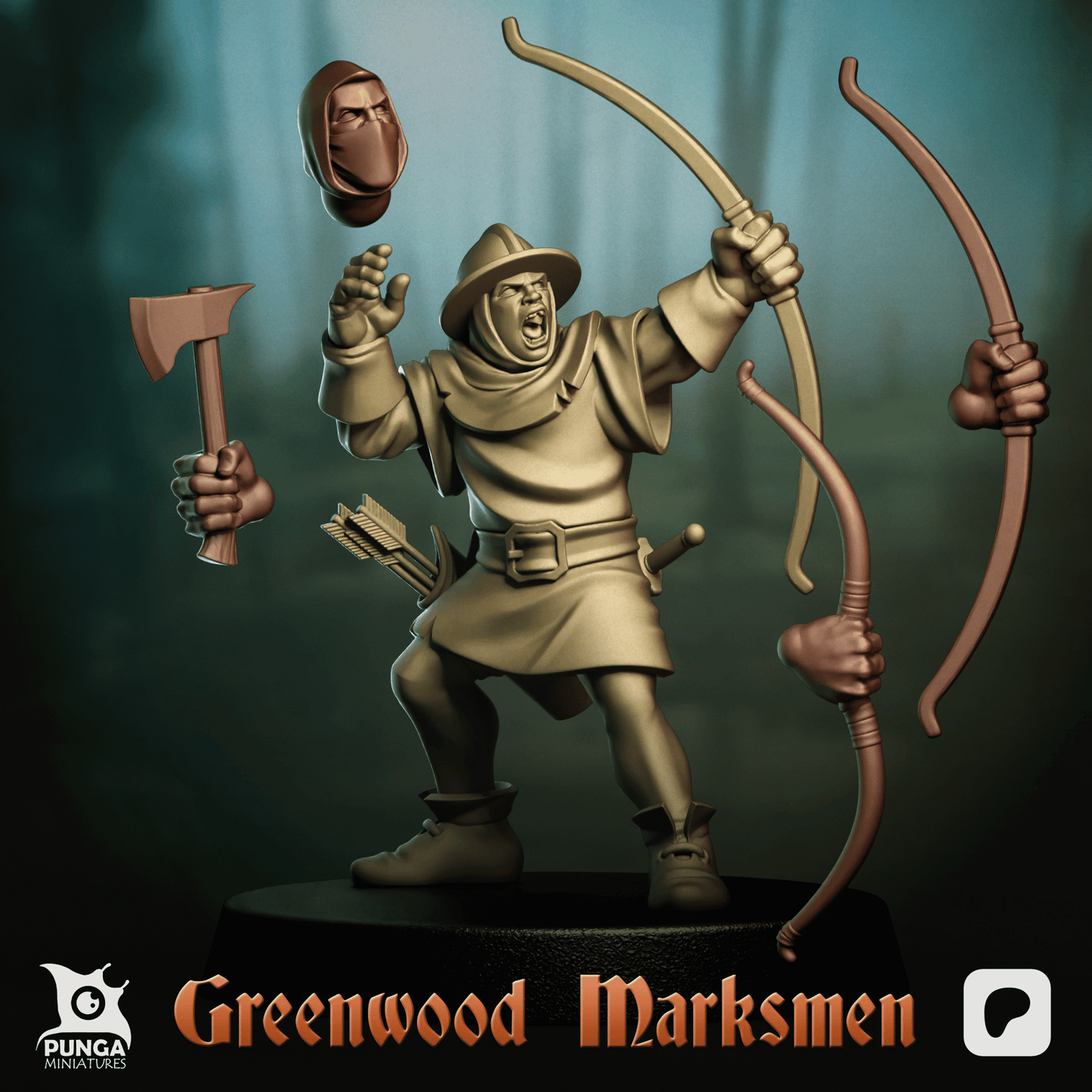 The Greenwood Marksmen – Human Warband (12 Miniatures) by Punga Miniatures