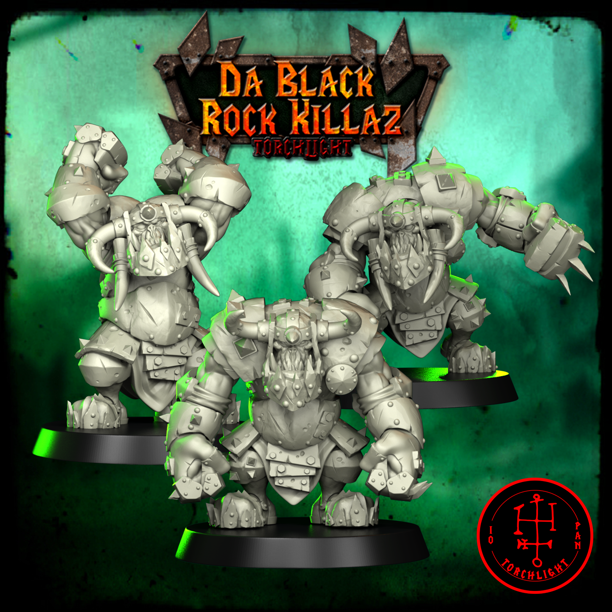 Da Black Rock Killaz – 19 Miniatures High Quality Resin Blood Fantasy Football Bowl Team – Torchlight Miniatures
