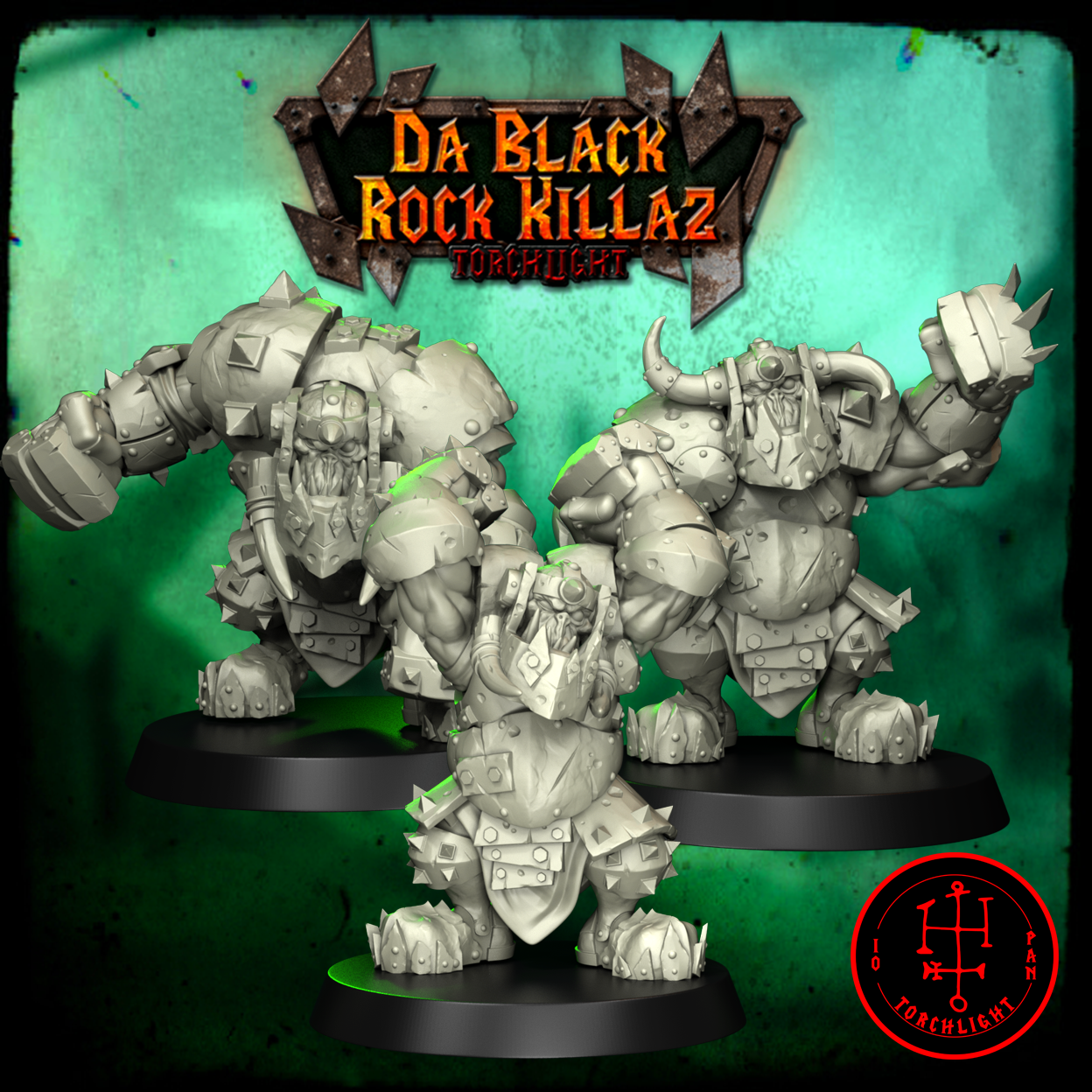 Da Black Rock Killaz – 19 Miniatures High Quality Resin Blood Fantasy Football Bowl Team – Torchlight Miniatures