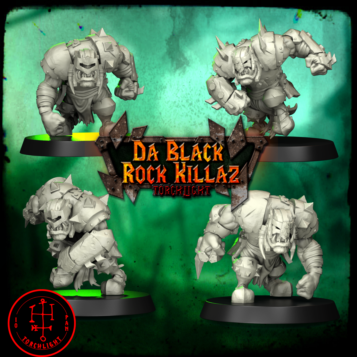 Da Black Rock Killaz – 19 Miniatures High Quality Resin Blood Fantasy Football Bowl Team – Torchlight Miniatures