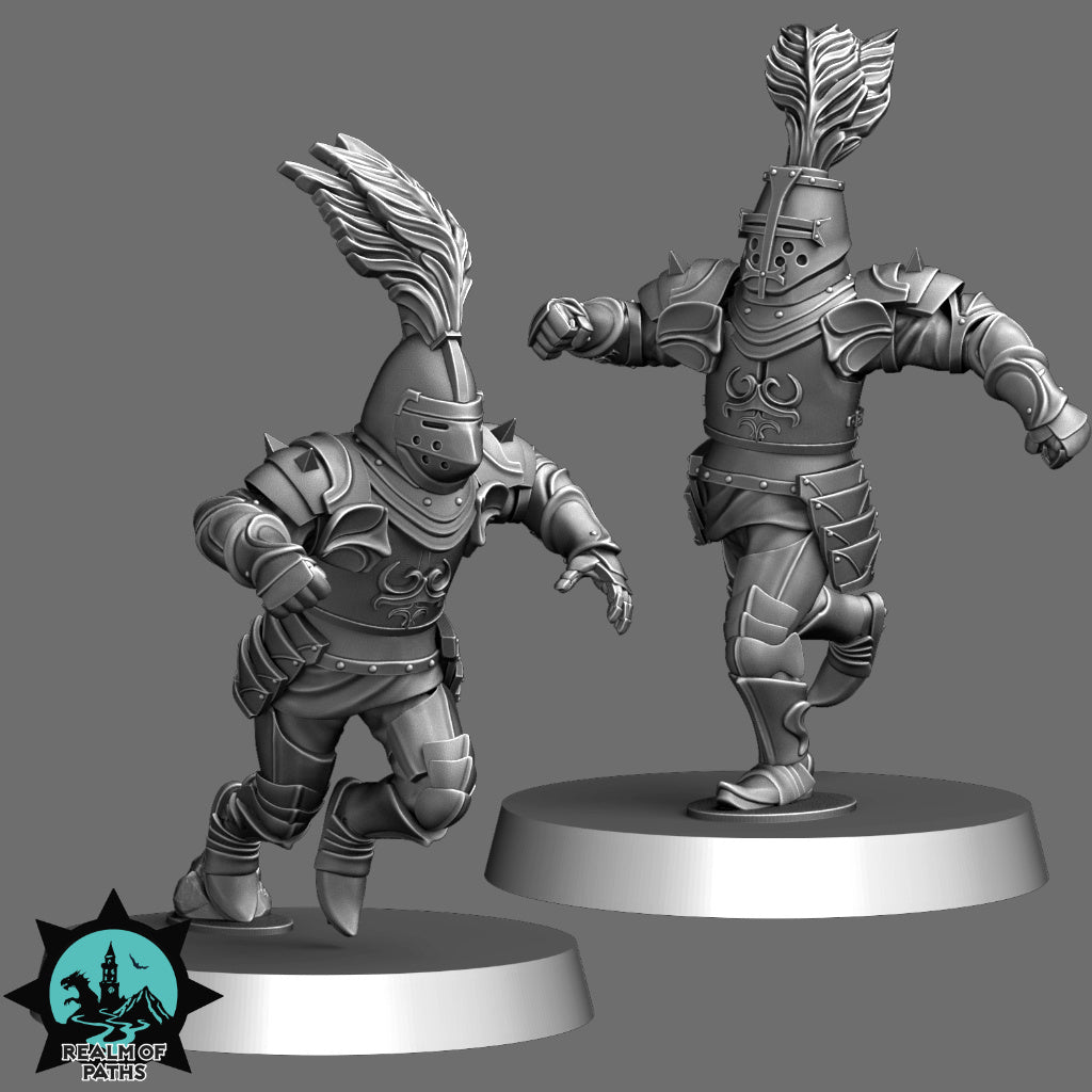 Human Noble Knight – Human Team for Fantasy Football Miniature Game - 24 High Quality Miniatures – Realm of Paths