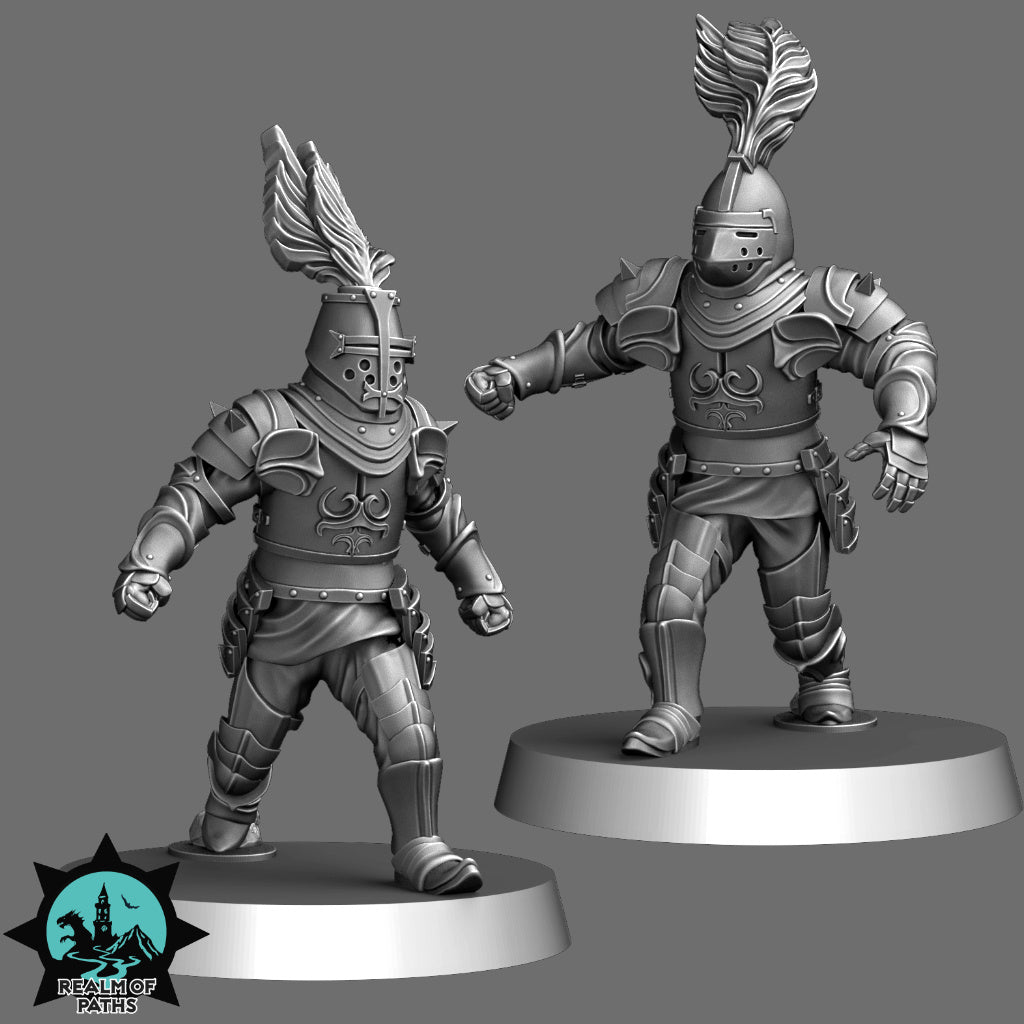 Human Noble Knight – Human Team for Fantasy Football Miniature Game - 24 High Quality Miniatures – Realm of Paths