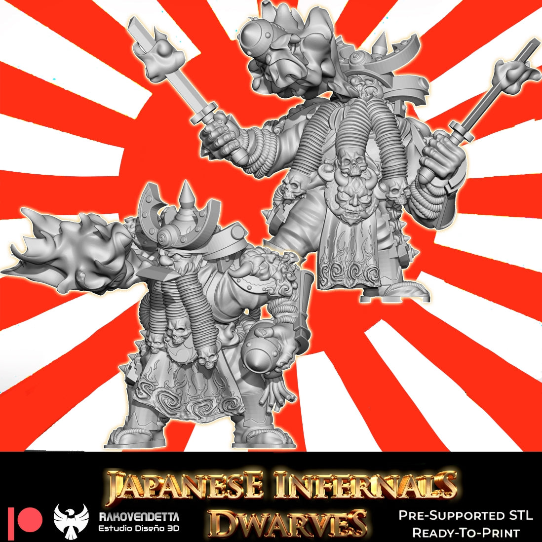 Additional Japanese Infernal Dwarves Team Blood Fantasy Football Bowl Chaos Dwarves Rakovendetta (Copy)