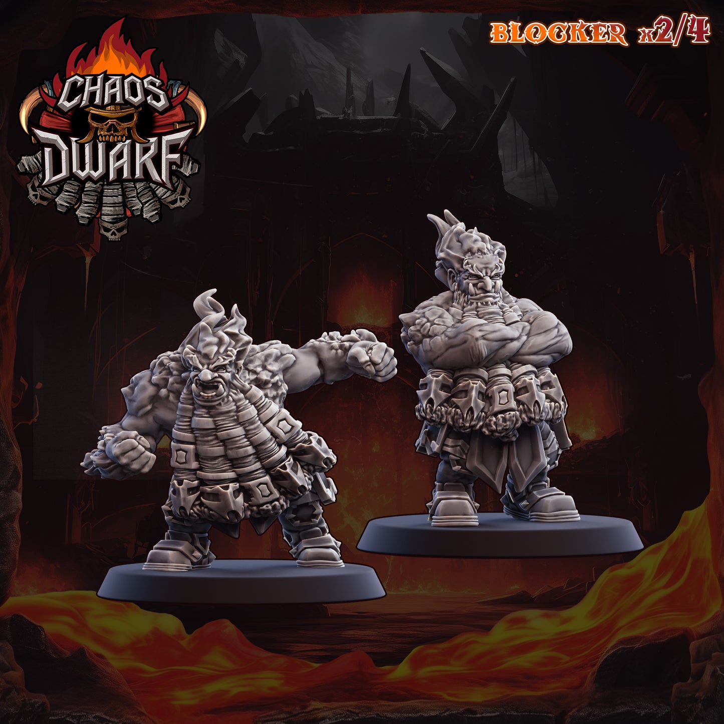 Chaos Dwarf Fantasy Football Team High Quality Miniatures UGNI Miniatures