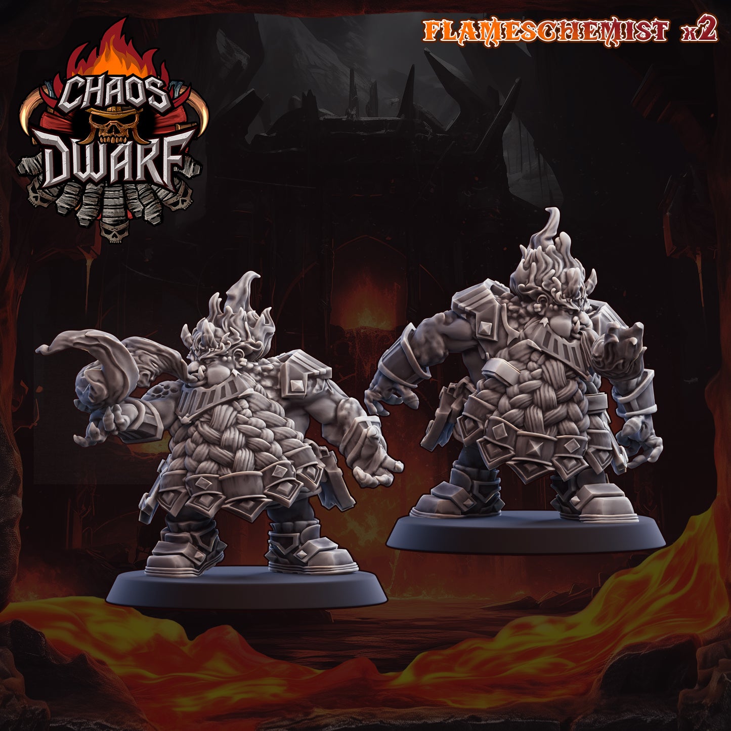 Chaos Dwarf Fantasy Football Team High Quality Miniatures UGNI Miniatures