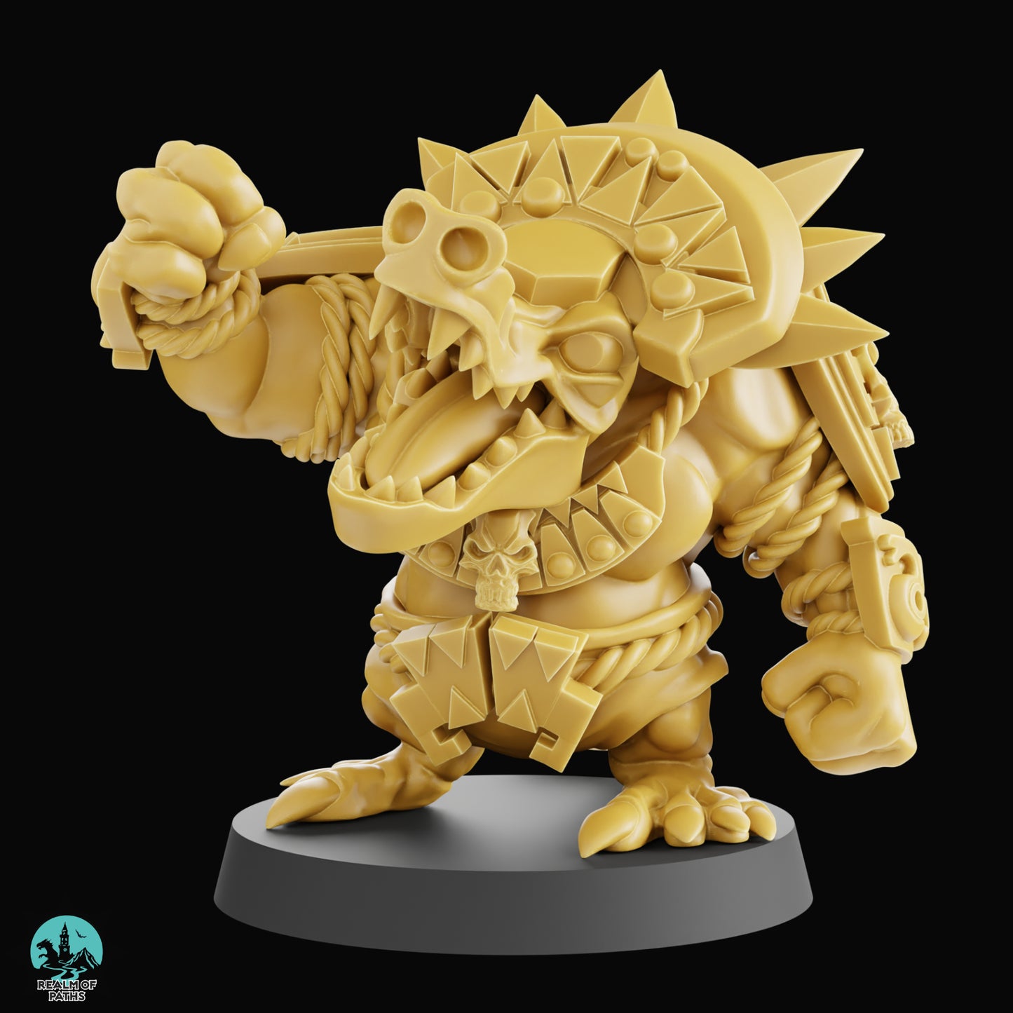 Reptile Punch Lizard Team Chibi Style - 16 High-Quality 3D Print Miniatures | Blood Fantasy Football Bowl | Realm of Paths