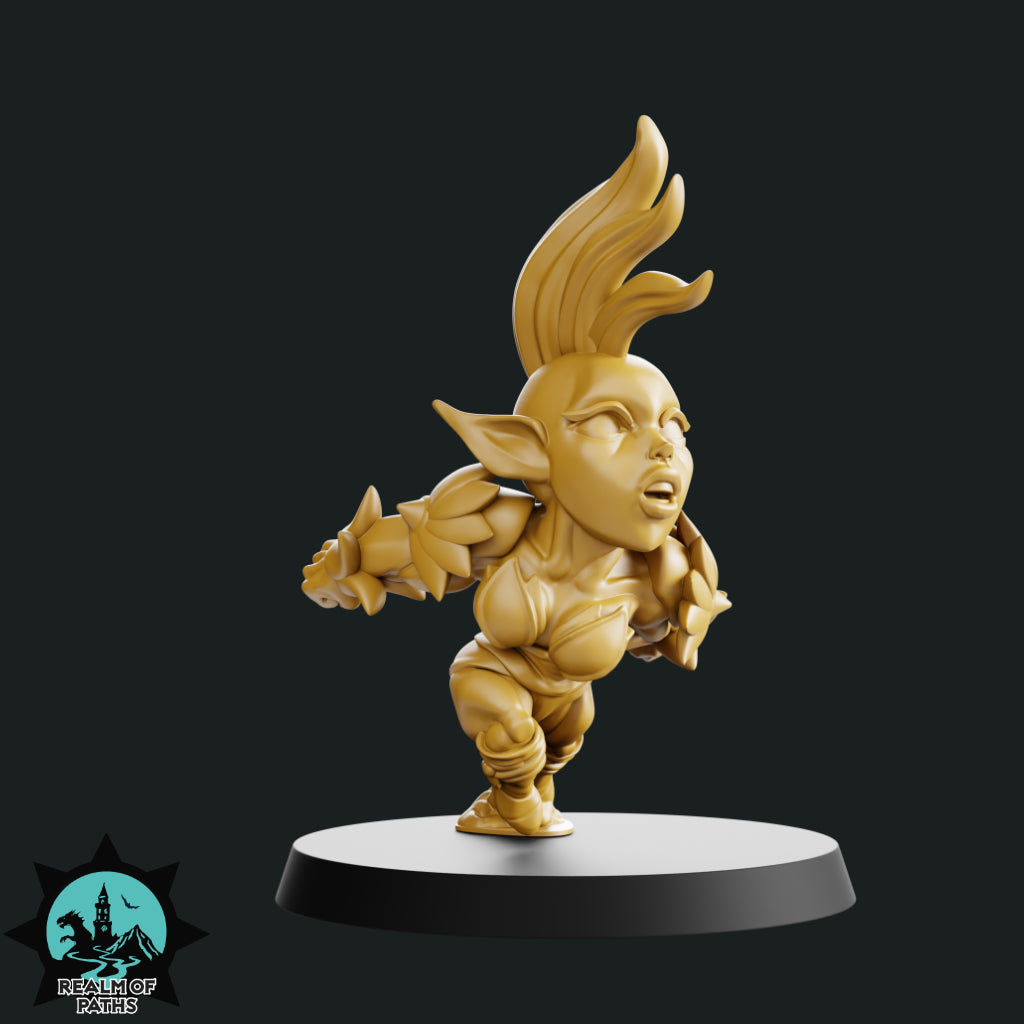 The Forest Wood Elves Chibi Style Fantasy Football Team 16 High Quality Miniatures Realm of paths