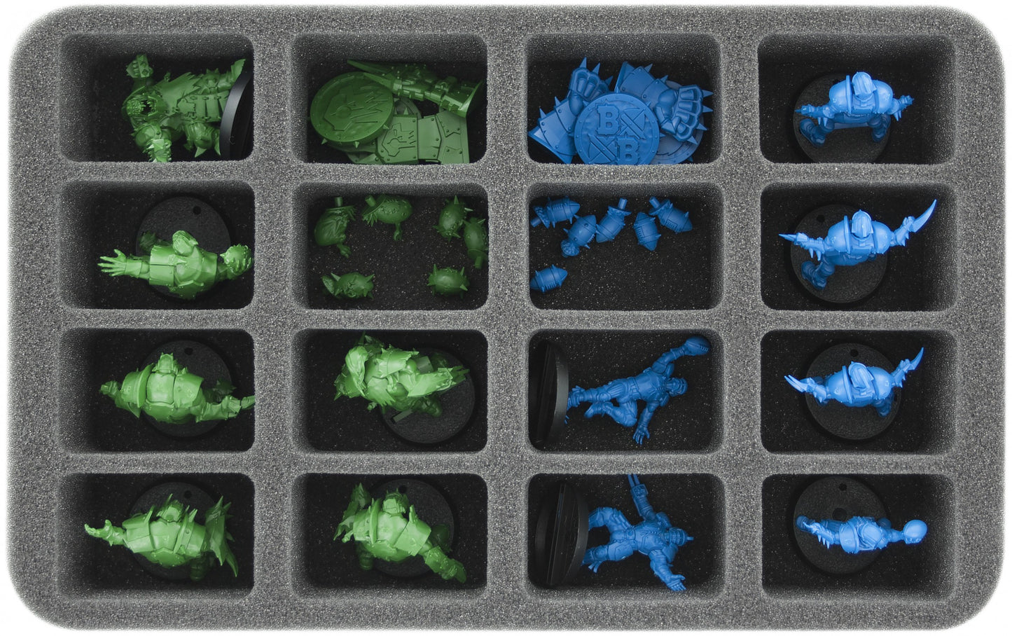 Feldherr magnetic box green for 16 miniatures