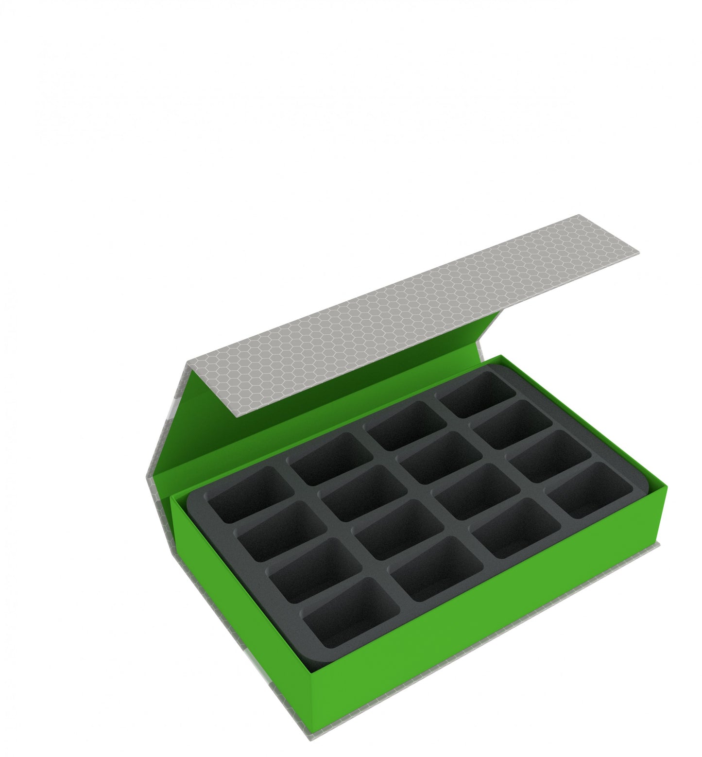 Feldherr magnetic box green for 16 miniatures