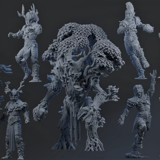 Forest Sylvan Team Part 2 - BruteFun Miniatures wood elf fantasy football team